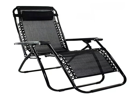 مبلمان فضای باز قابل تنظیم صندلی ساحلی تاشو بدون جاذبه برای دفتر