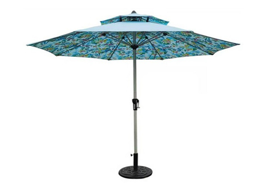 Sun Protection 2.5 M Outdoor Umbrella، Aluminium Polyester Garden Shades Parasols