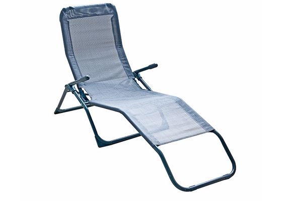 صندلی آفتابی تاشو ، لوله فولادی ، صندلی های استراحت ساحل در فضای باز
