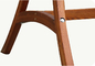 صندلی آویز بالکن در فضای باز 185 سانتی متر ارتفاع منحنی چوب جامد