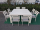 8 نفره Bsci Odm Garden Furniture تاشو میز و صندلی آلومینیومی در فضای باز مونتاژ شده