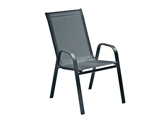 صندلی باغی انباشته Textilene قابل حمل برای فضای باز و داخلی